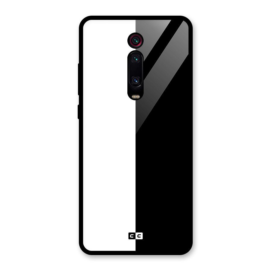 Simple Black White Glass Back Case for Redmi K20
