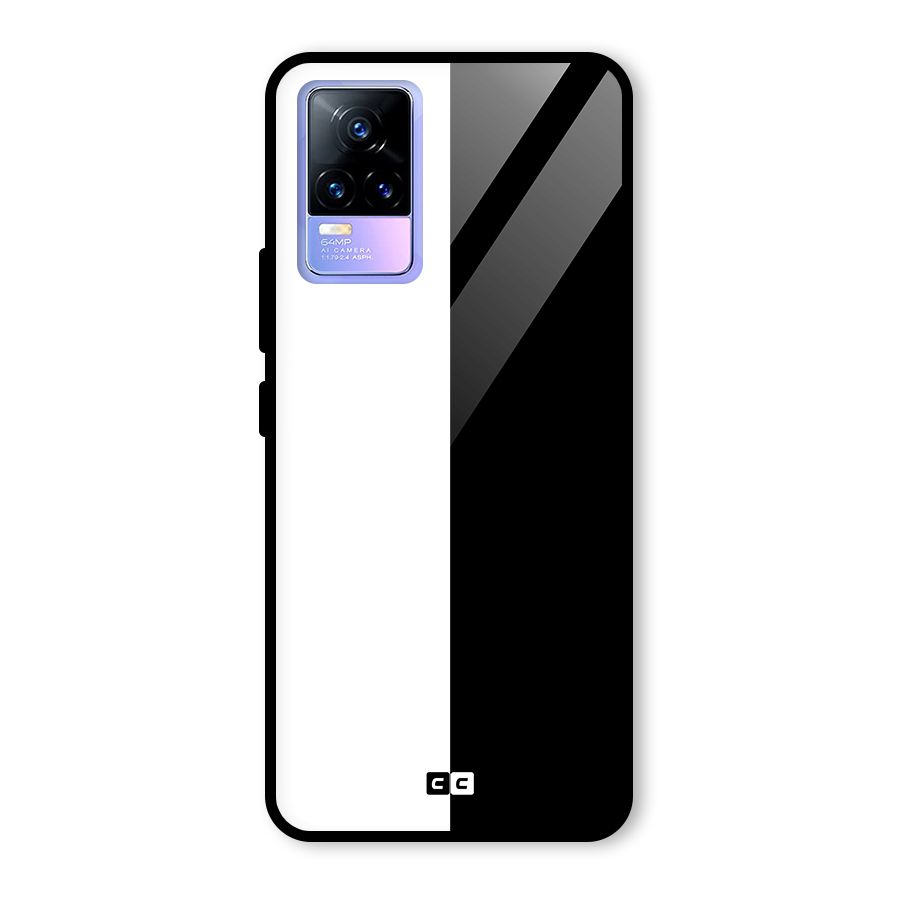 Simple Black White Glass Back Case for Vivo Y73