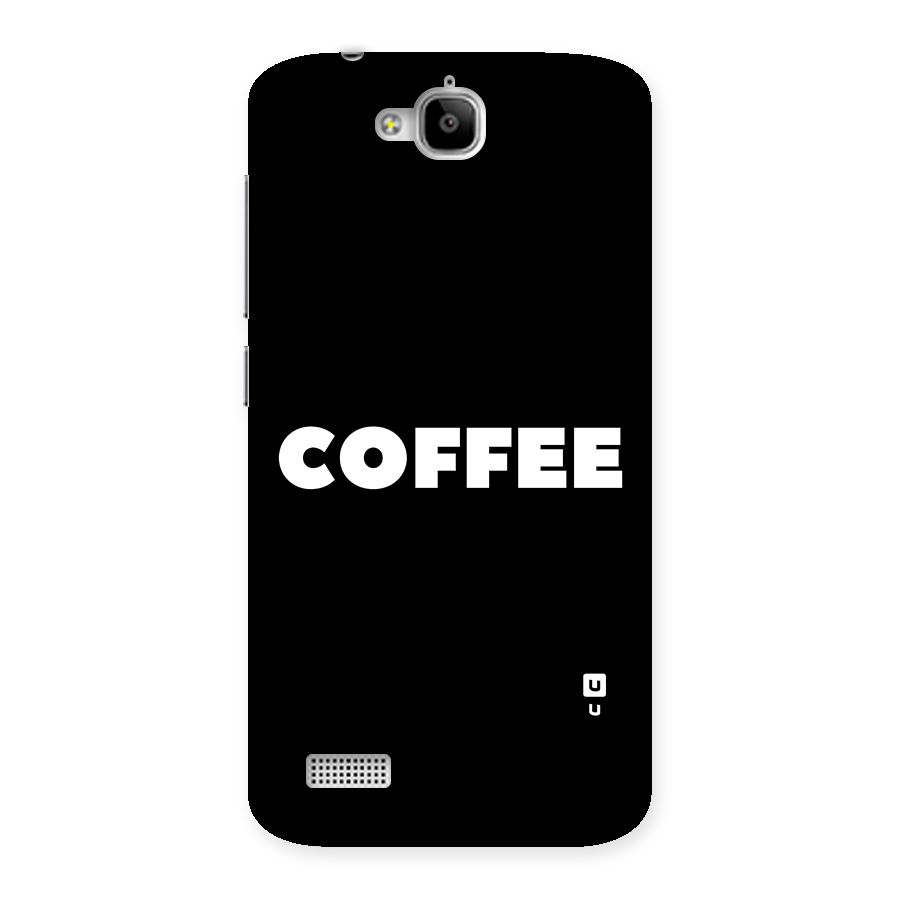 Simple Coffee Back Case for Honor Holly