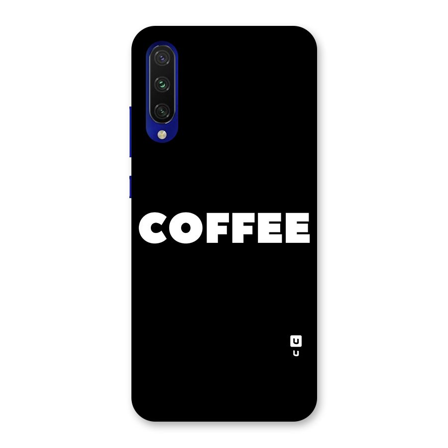Simple Coffee Glass Back Case for Mi A3