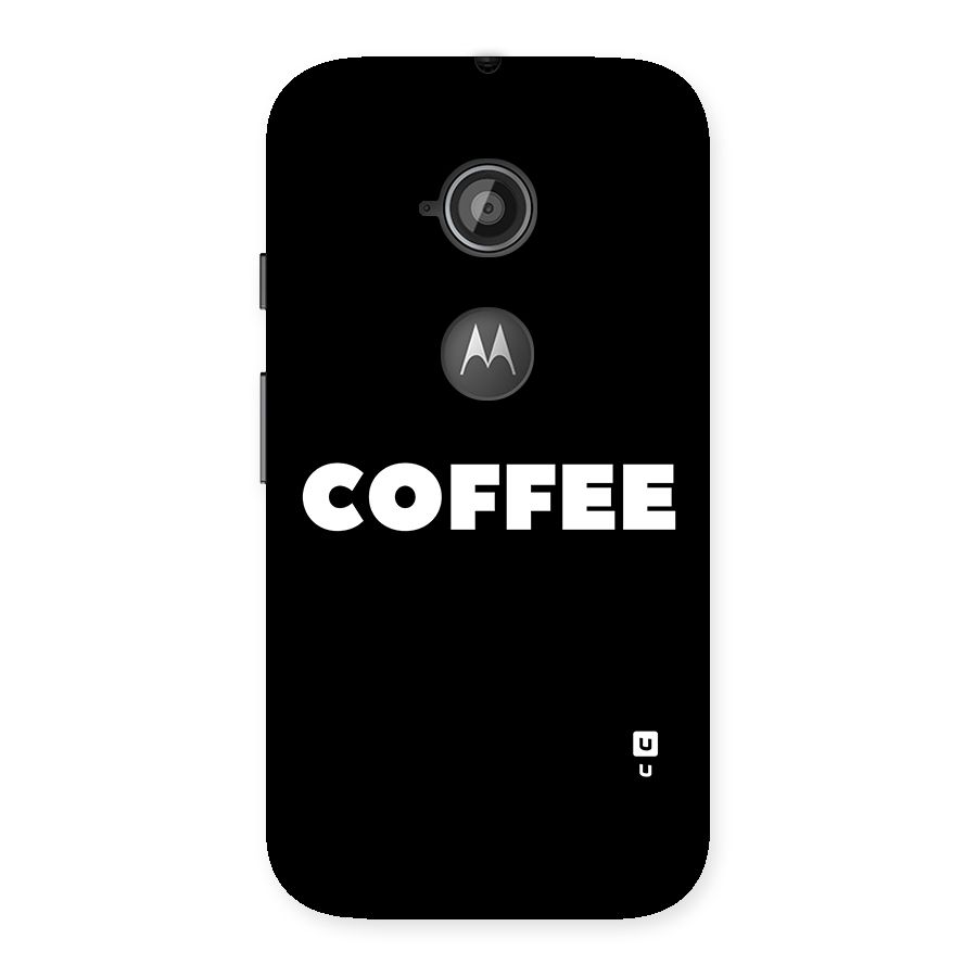 Simple Coffee Back Case for Moto E 2nd Gen