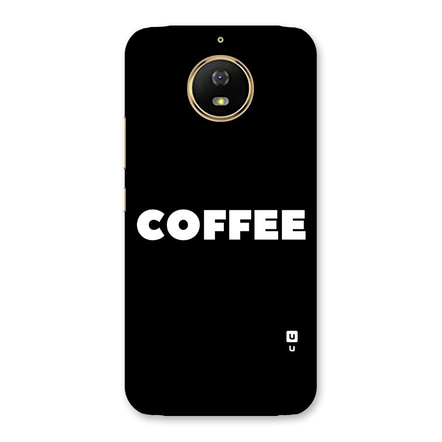 Simple Coffee Back Case for Moto G5s