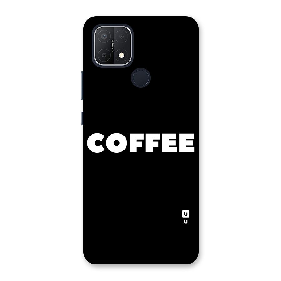 Simple Coffee Back Case for Oppo A15