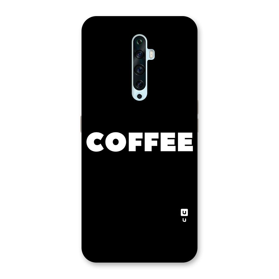 Simple Coffee Glass Back Case for Oppo Reno2 F