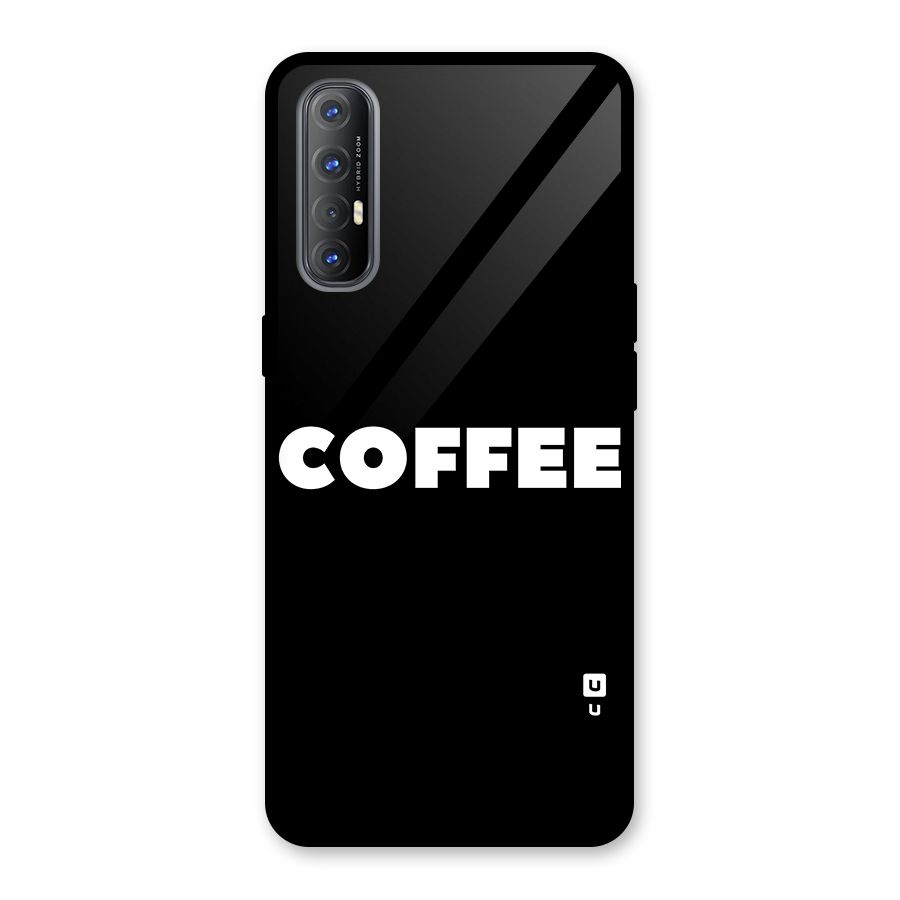 Simple Coffee Glass Back Case for Oppo Reno3 Pro