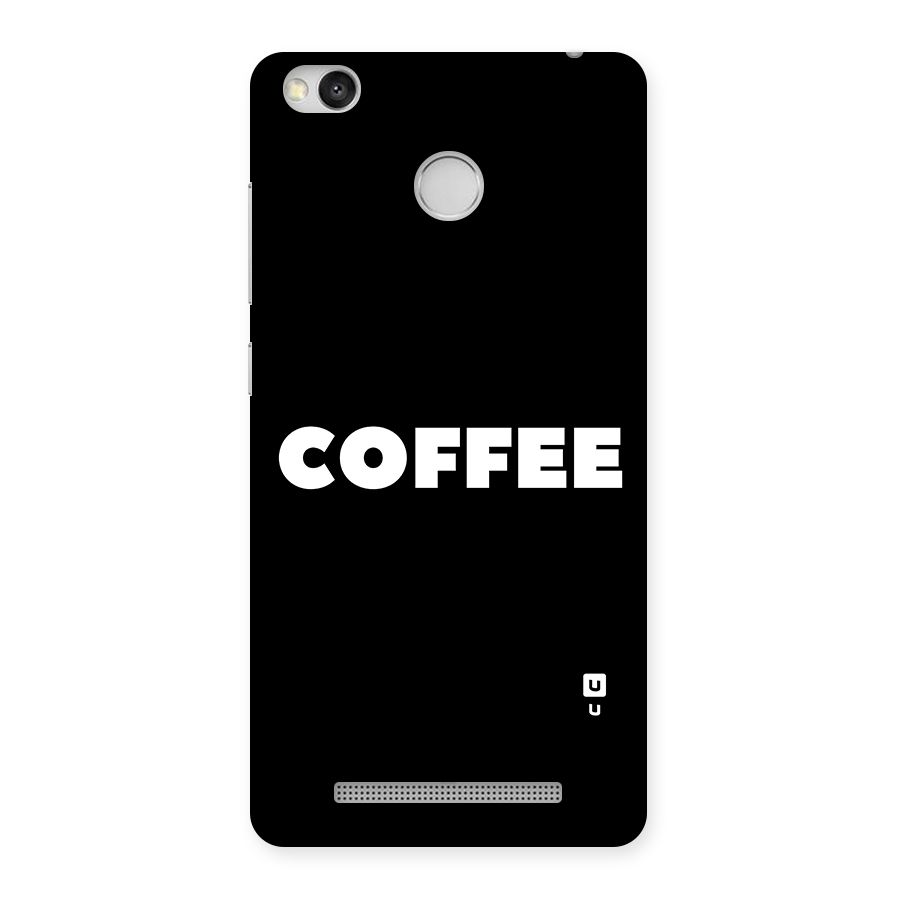 Simple Coffee Back Case for Redmi 3S Prime