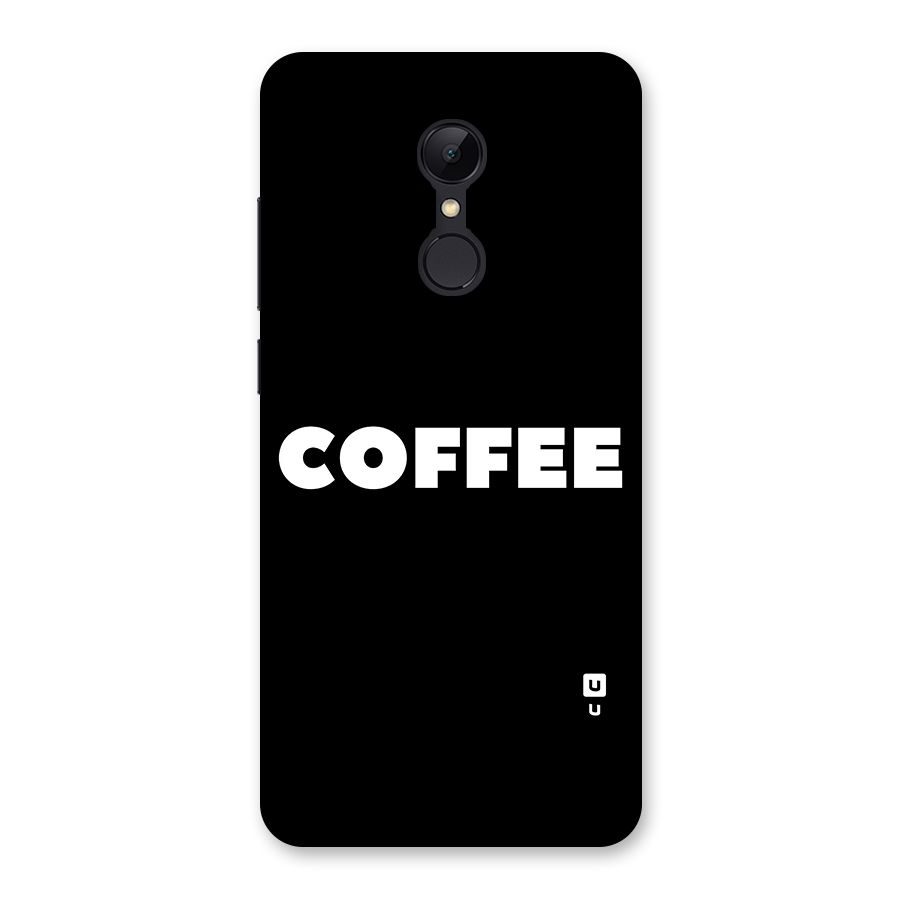 Simple Coffee Back Case for Redmi 5