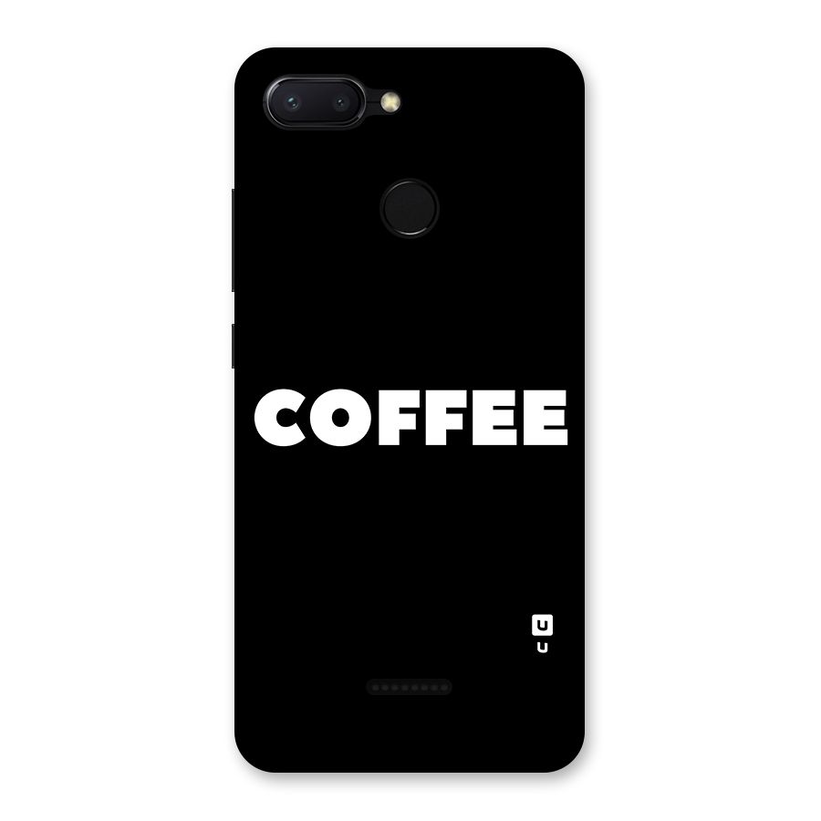 Simple Coffee Back Case for Redmi 6