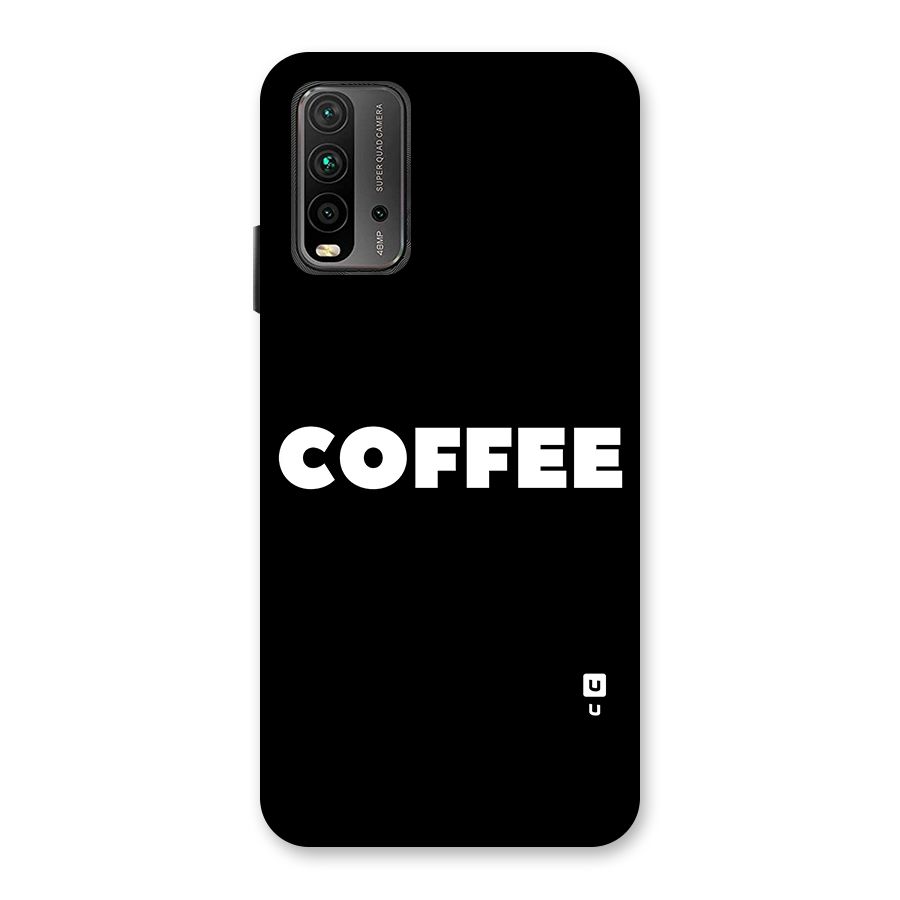 Simple Coffee Glass Back Case for Redmi 9 Power