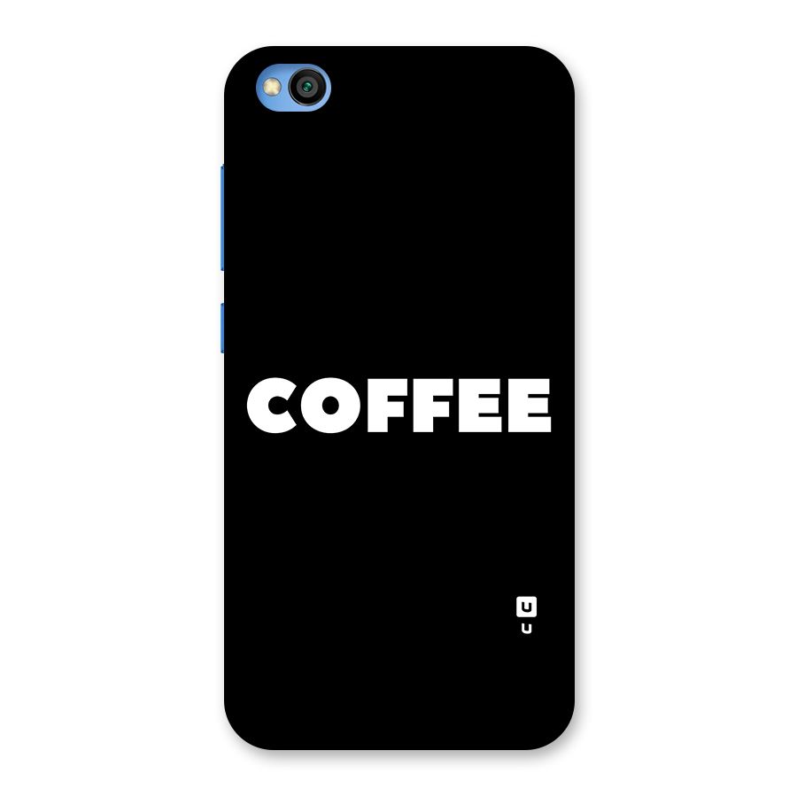 Simple Coffee Back Case for Redmi Go