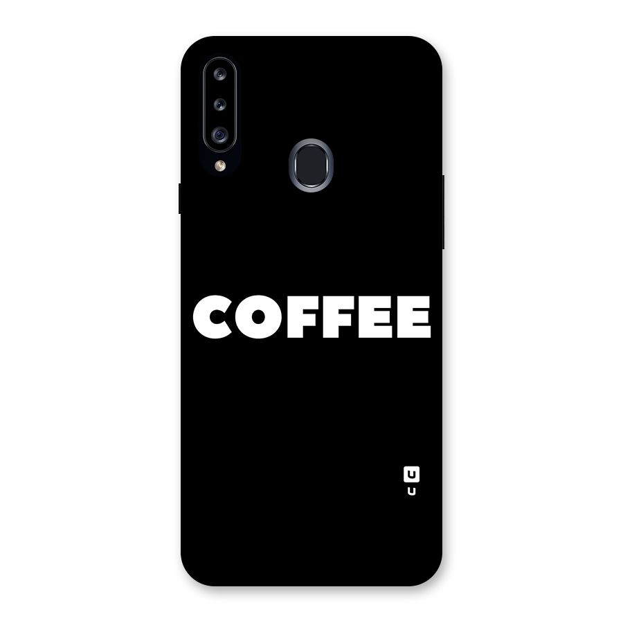 Simple Coffee Back Case for Samsung Galaxy A20s