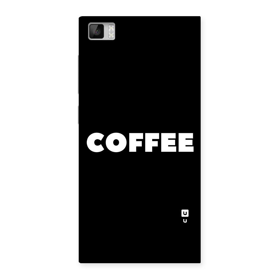 Simple Coffee Back Case for Xiaomi Mi3
