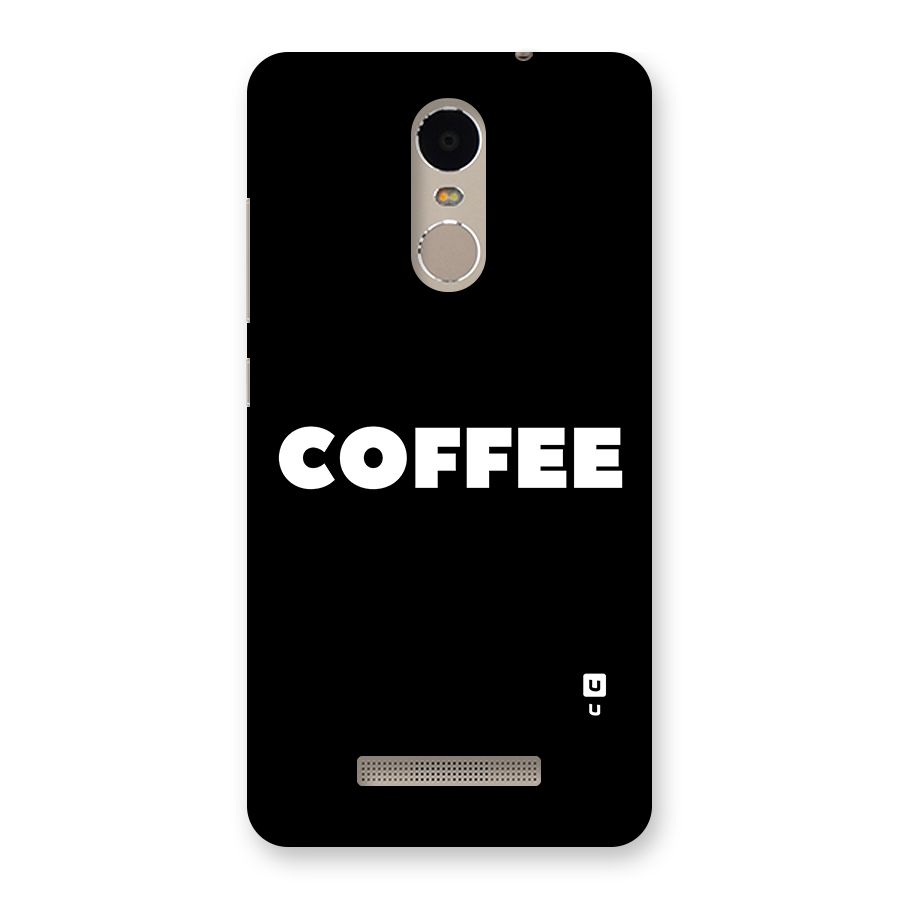 Simple Coffee Back Case for Xiaomi Redmi Note 3