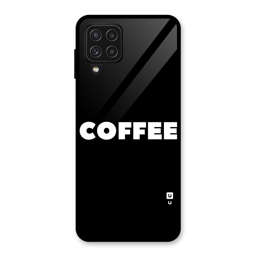 Simple Coffee Glass Back Case for Galaxy A22 4G