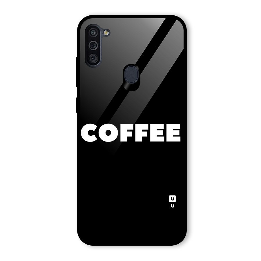 Simple Coffee Glass Back Case for Galaxy M11
