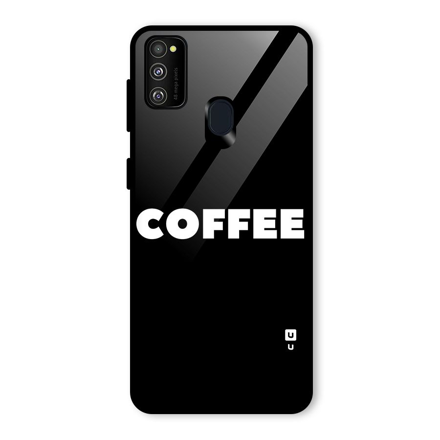 Simple Coffee Glass Back Case for Galaxy M30s