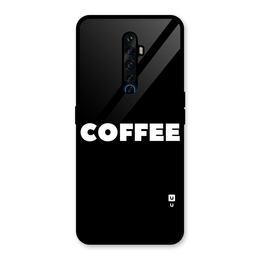 Simple Coffee Glass Back Case for Oppo Reno2 F