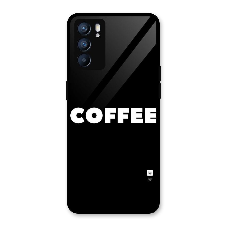 Simple Coffee Glass Back Case for Oppo Reno6 5G