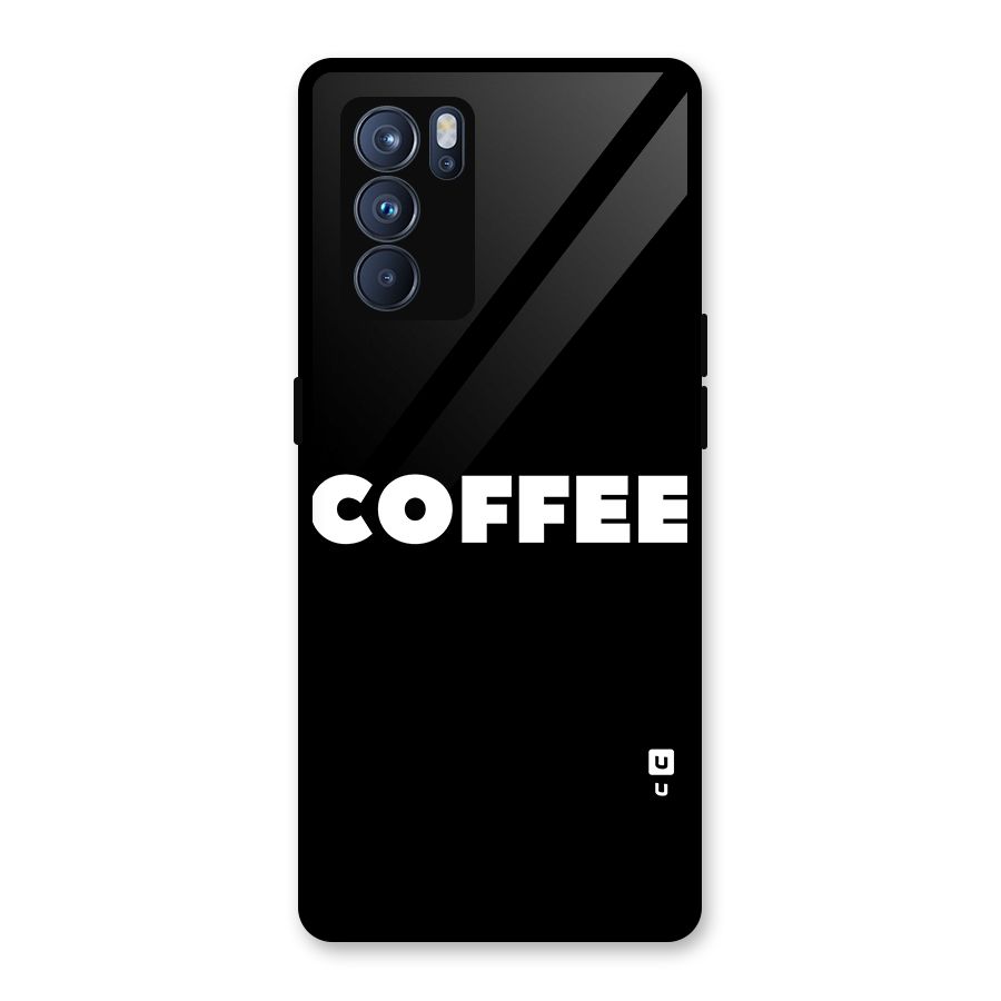 Simple Coffee Glass Back Case for Oppo Reno6 Pro 5G