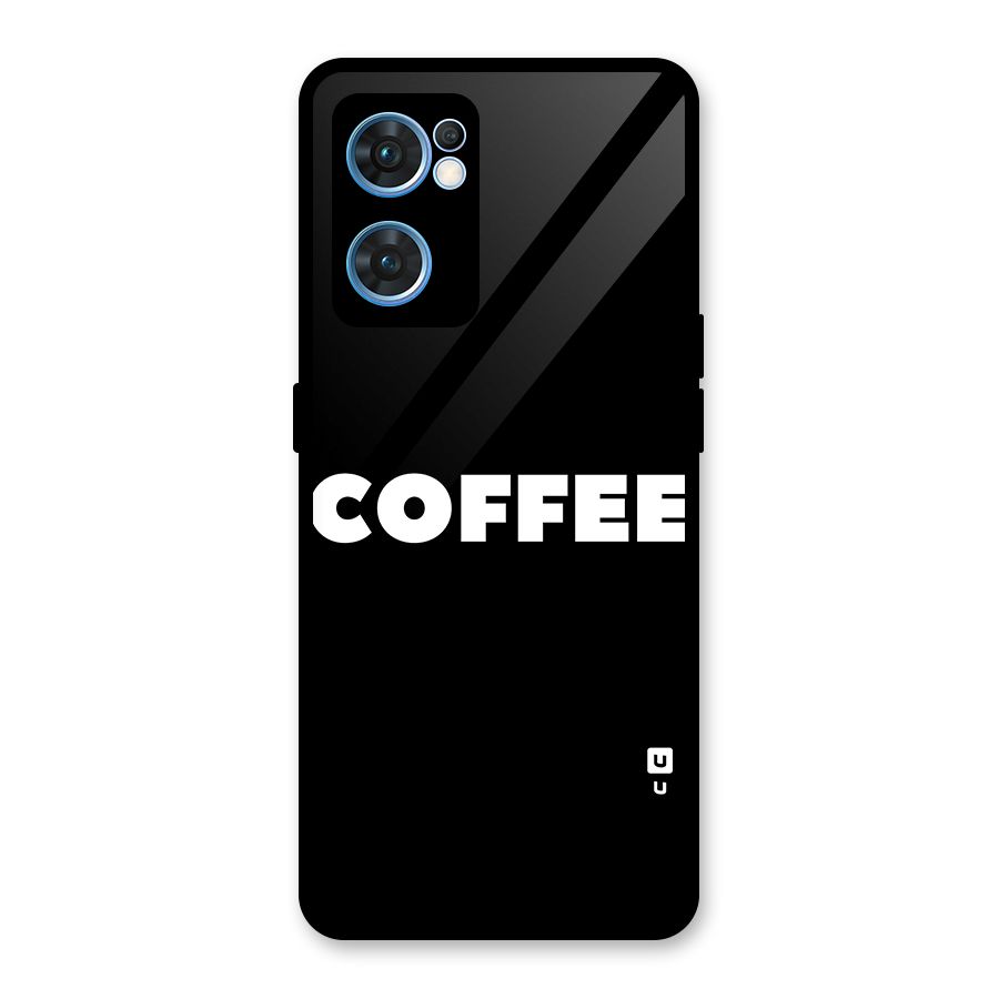 Simple Coffee Glass Back Case for Oppo Reno7 5G