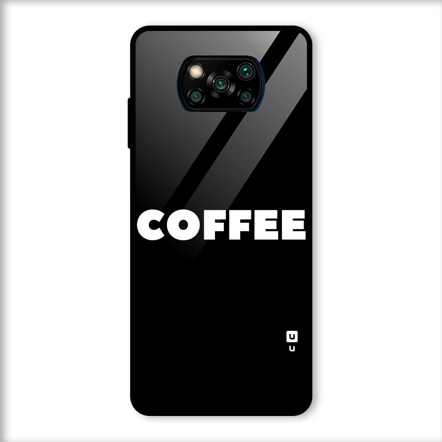 Simple Coffee Glass Back Case for Poco X3