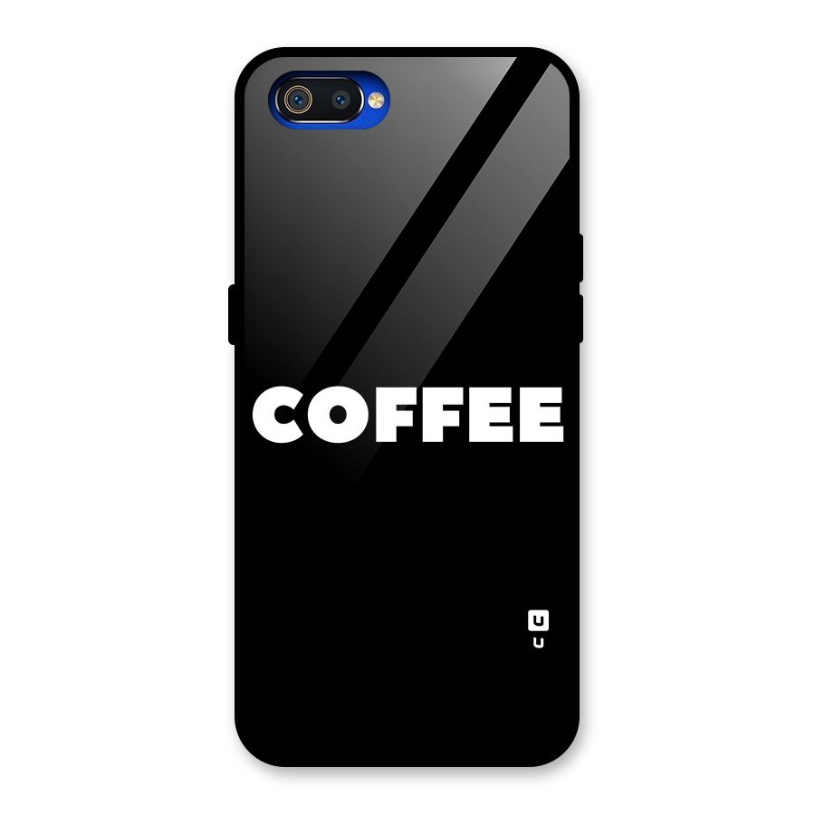 Simple Coffee Glass Back Case for Realme C2