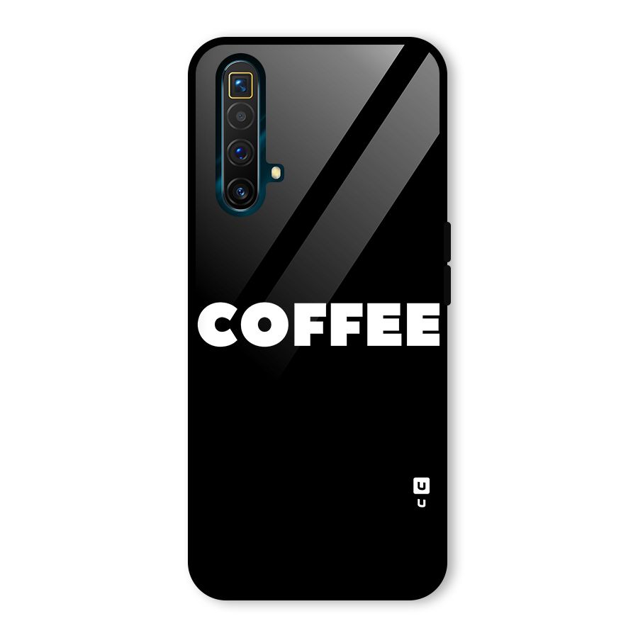 Simple Coffee Glass Back Case for Realme X3 SuperZoom