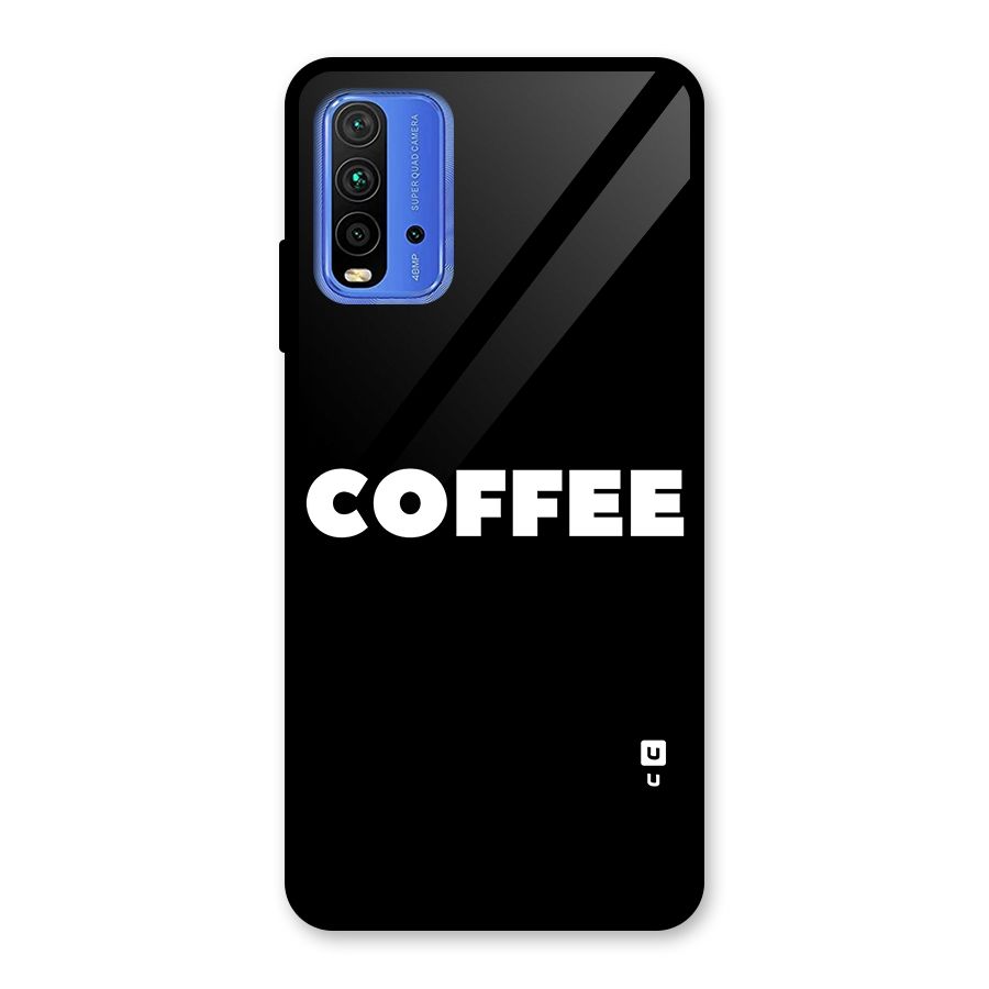 Simple Coffee Glass Back Case for Redmi 9 Power