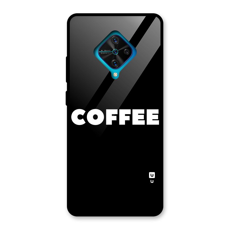 Simple Coffee Glass Back Case for Vivo S1 Pro