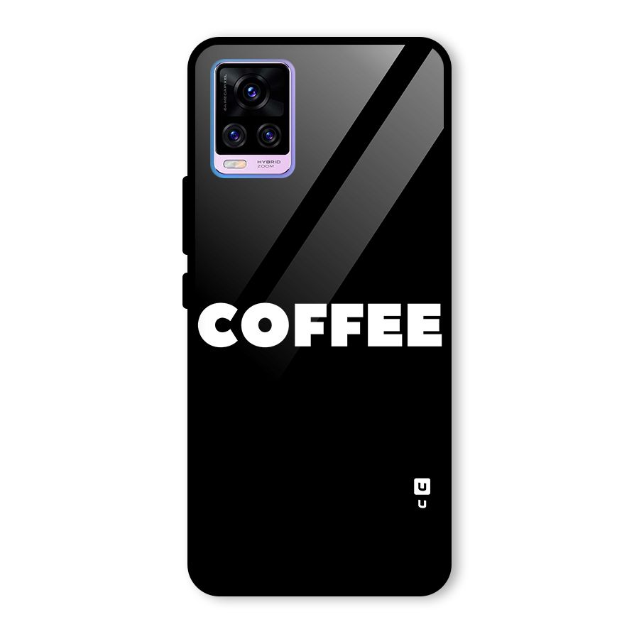 Simple Coffee Glass Back Case for Vivo V20 Pro