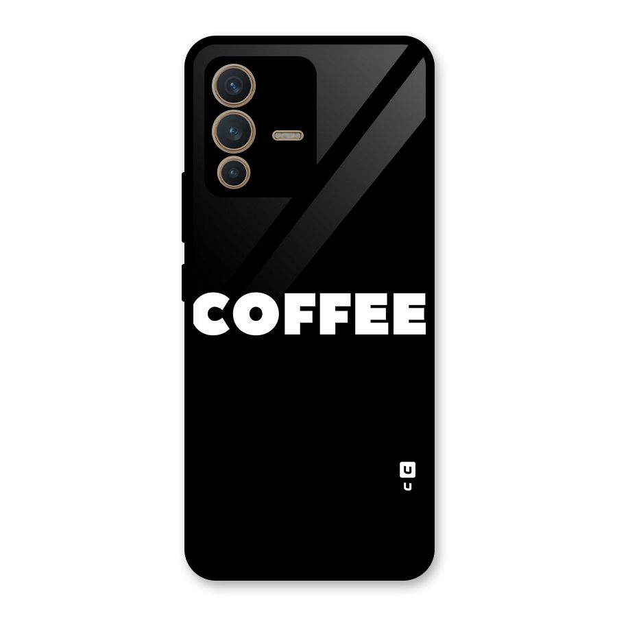 Simple Coffee Glass Back Case for Vivo V23 5G