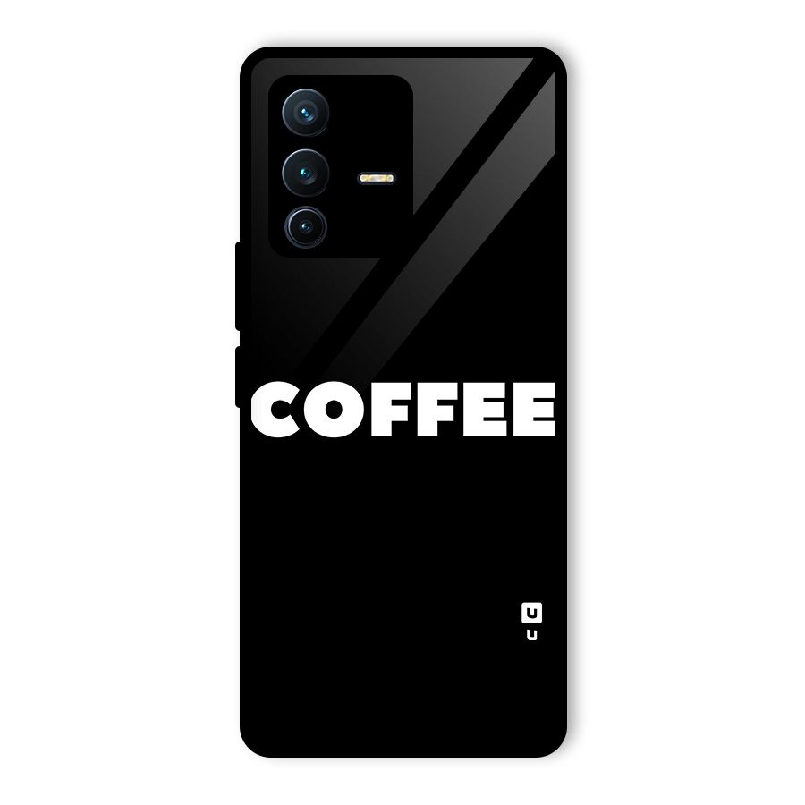 Simple Coffee Glass Back Case for Vivo V23 Pro