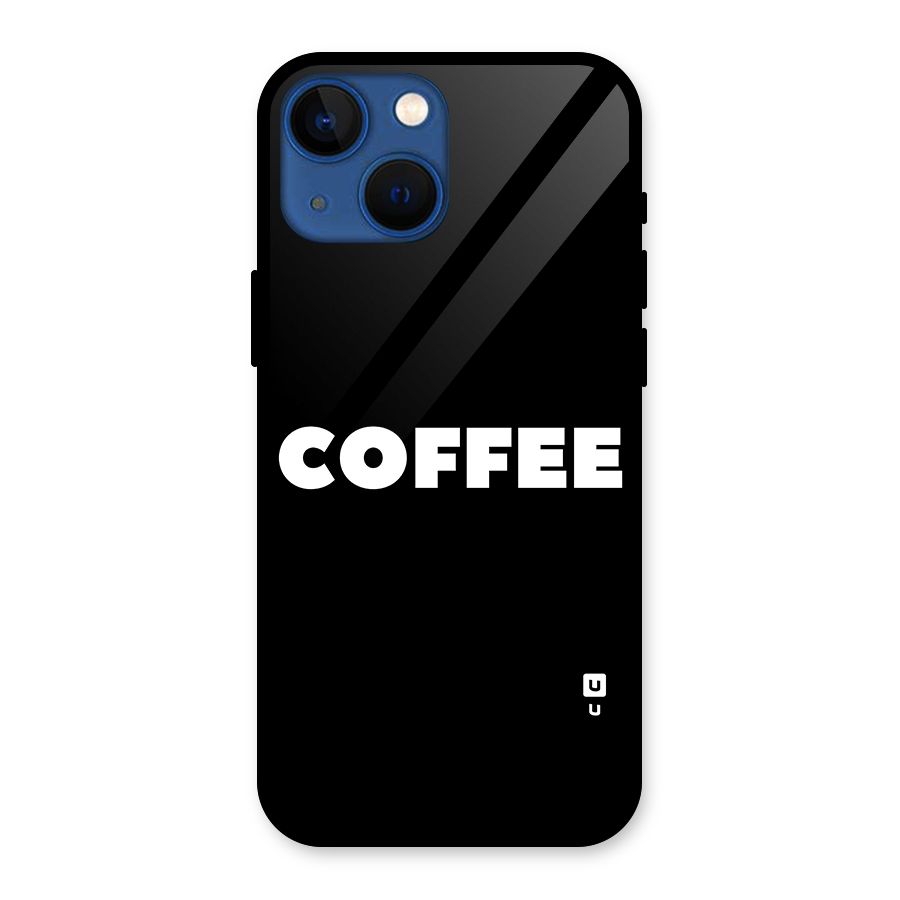 Simple Coffee Glass Back Case for iPhone 13 Mini