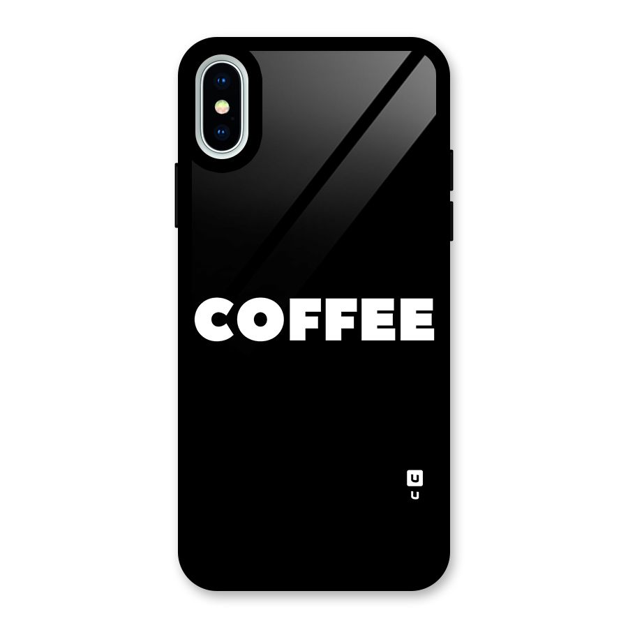 Simple Coffee Glass Back Case for iPhone X