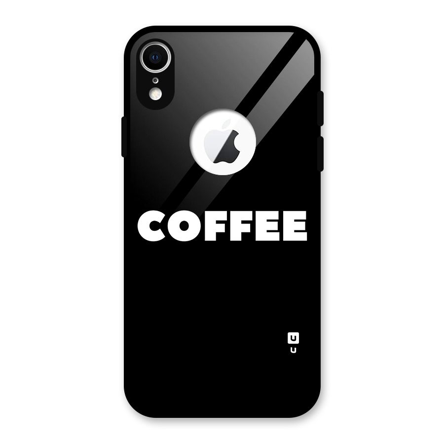 Simple Coffee Glass Back Case for iPhone XR Logo Cut