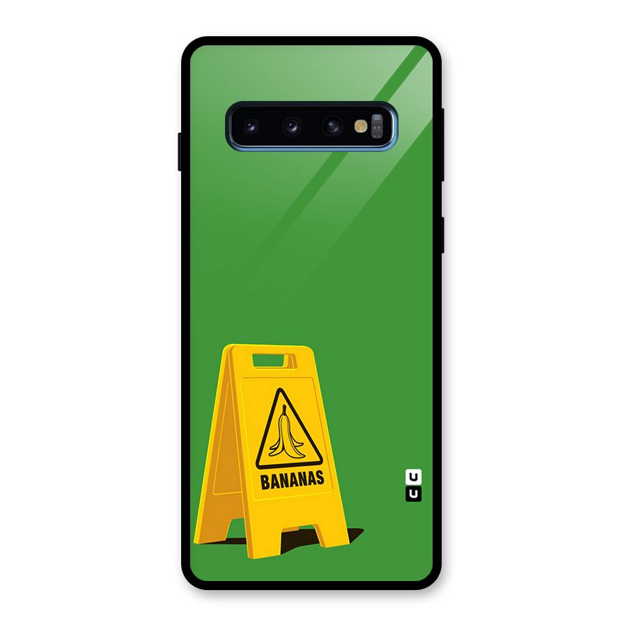 Simple Minimalist Bananas Glass Back Case for Galaxy S10