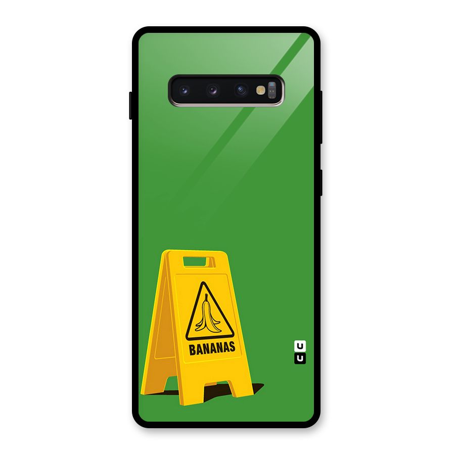 Simple Minimalist Bananas Glass Back Case for Galaxy S10 Plus