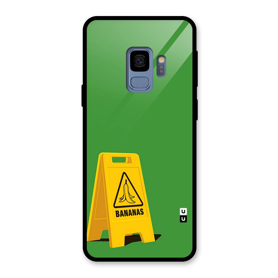 Simple Minimalist Bananas Glass Back Case for Galaxy S9