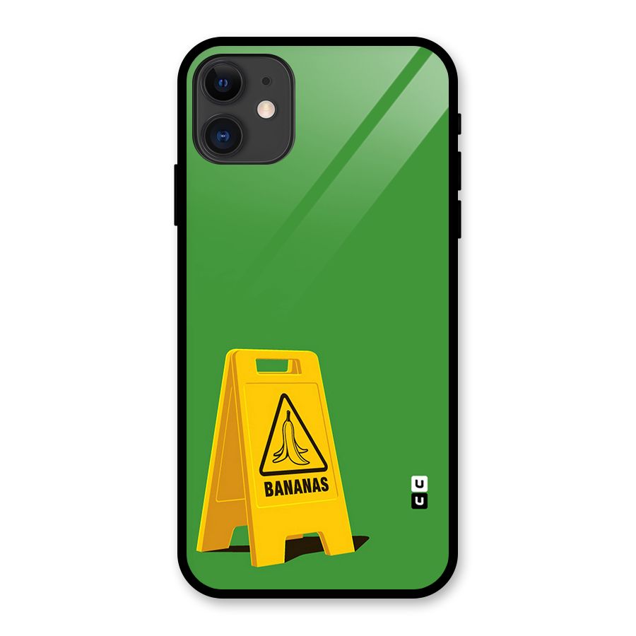 Simple Minimalist Bananas Glass Back Case for iPhone 11