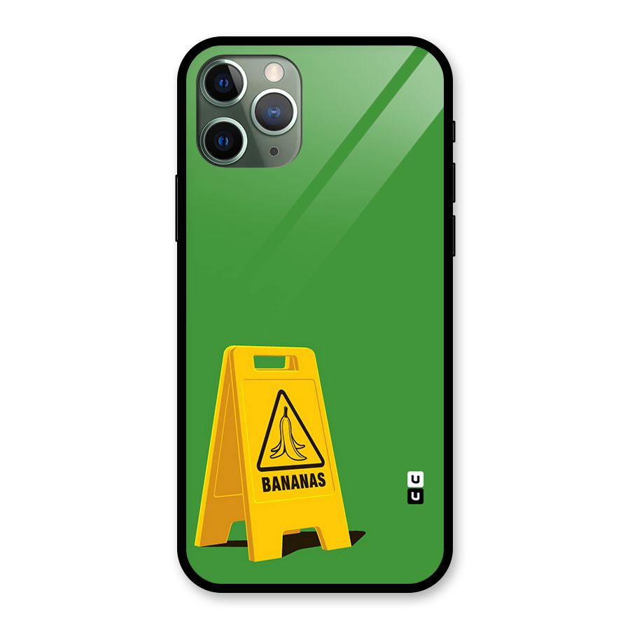 Simple Minimalist Bananas Glass Back Case for iPhone 11 Pro