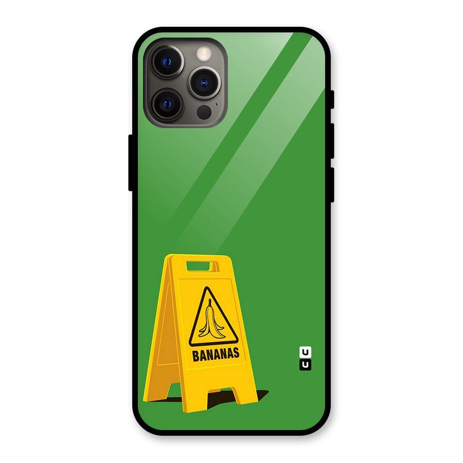 Simple Minimalist Bananas Glass Back Case for iPhone 12 Pro Max