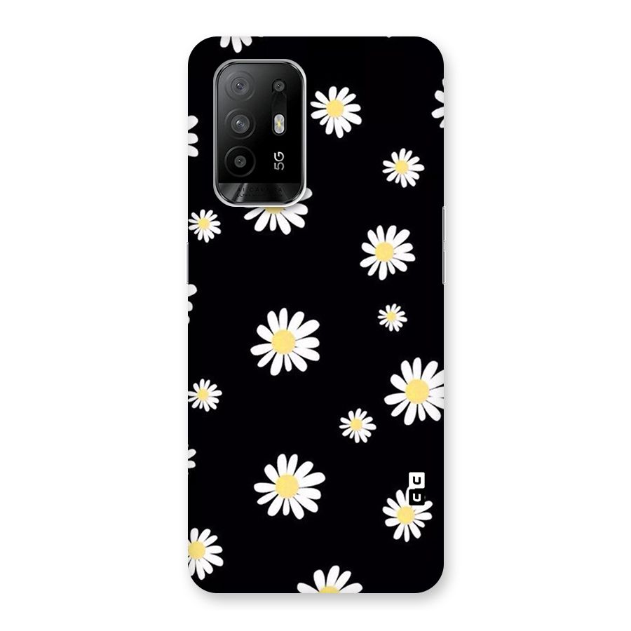 Simple Sunflowers Pattern Glass Back Case for Oppo F19 Pro Plus 5G