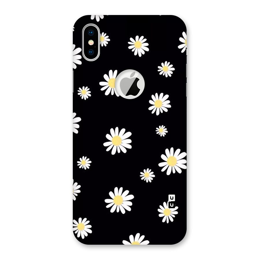 Simple Sunflowers Pattern Back Case for iPhone X Logo Cut