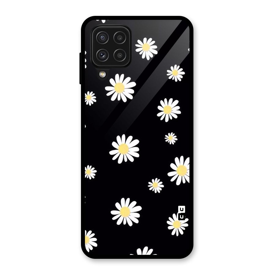 Simple Sunflowers Pattern Glass Back Case for Galaxy A22 4G