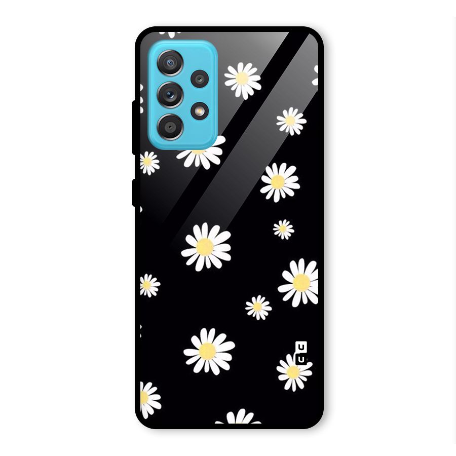 Simple Sunflowers Pattern Glass Back Case for Galaxy A52