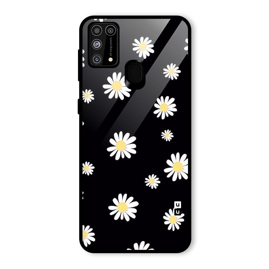 Simple Sunflowers Pattern Glass Back Case for Galaxy F41