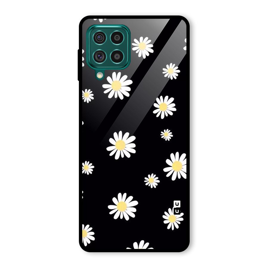 Simple Sunflowers Pattern Glass Back Case for Galaxy F62