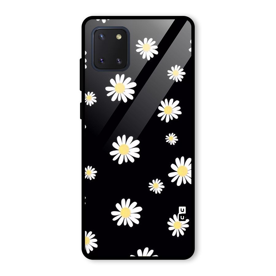 Simple Sunflowers Pattern Glass Back Case for Galaxy Note 10 Lite