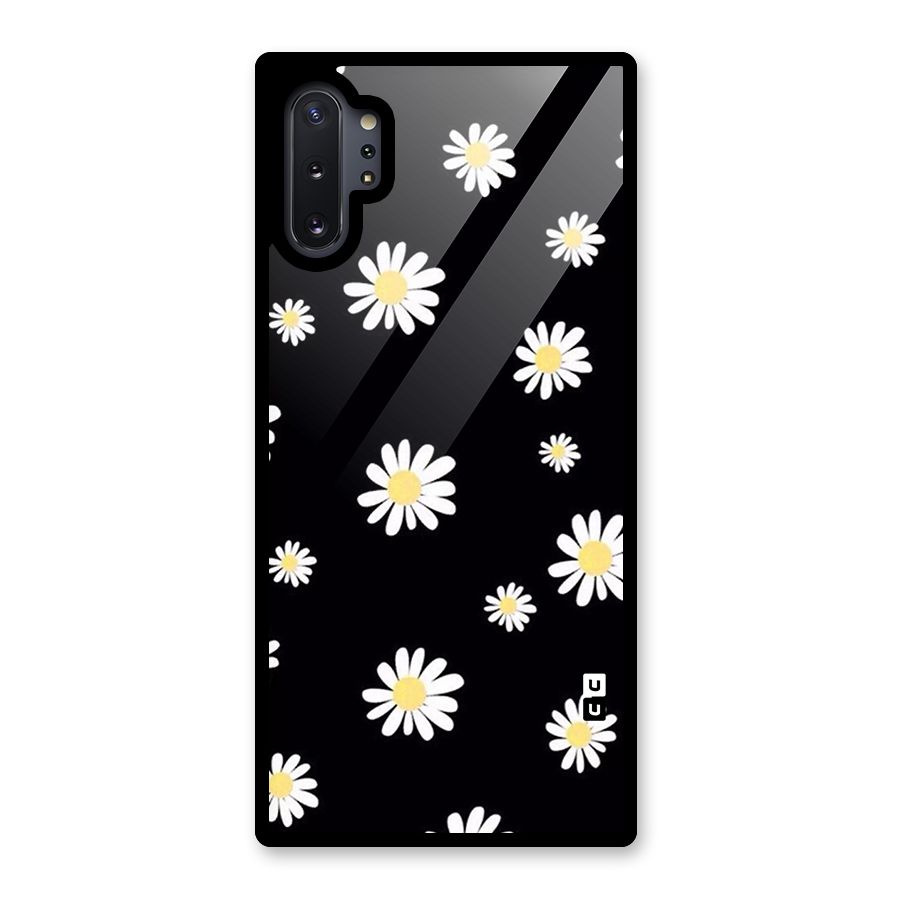 Simple Sunflowers Pattern Glass Back Case for Galaxy Note 10 Plus