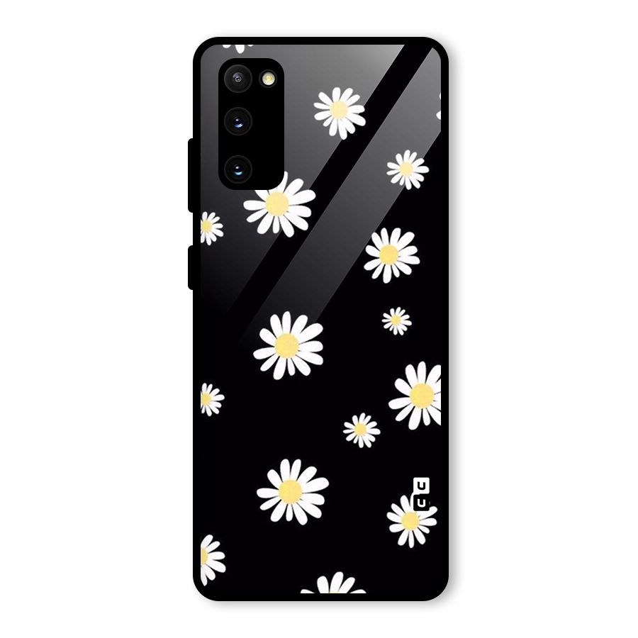 Simple Sunflowers Pattern Glass Back Case for Galaxy S20 FE